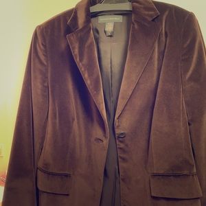 Chocolate Brown Banana Republic Velvet Blazer
